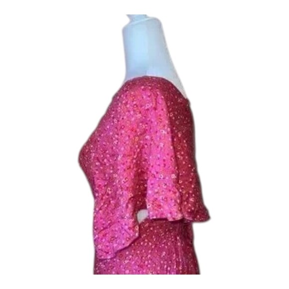 NWT Free People Pink Lace Back Ruffled Sleeve Smock Style Mini Dress Small - Picture 5 of 14